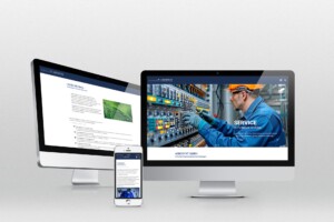 Webseite der ASRODENT GmbH auf Smartphone, Laptop und Desktop-Monitor dargestellt.